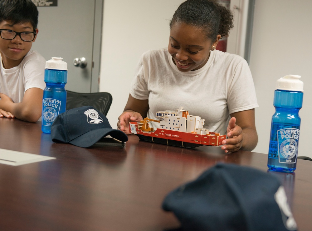 Everett Police Department's Junior Police Academy at Coast Guard Sector Boston