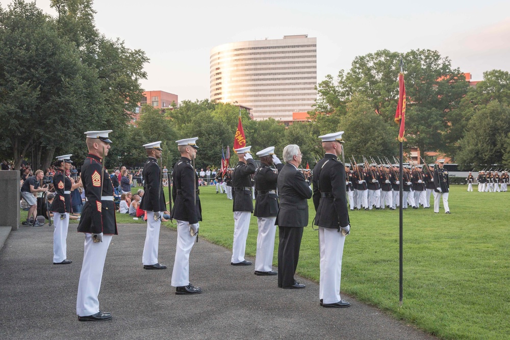 The Marine Corps War Memorial Sunset Parade July 12, 2016