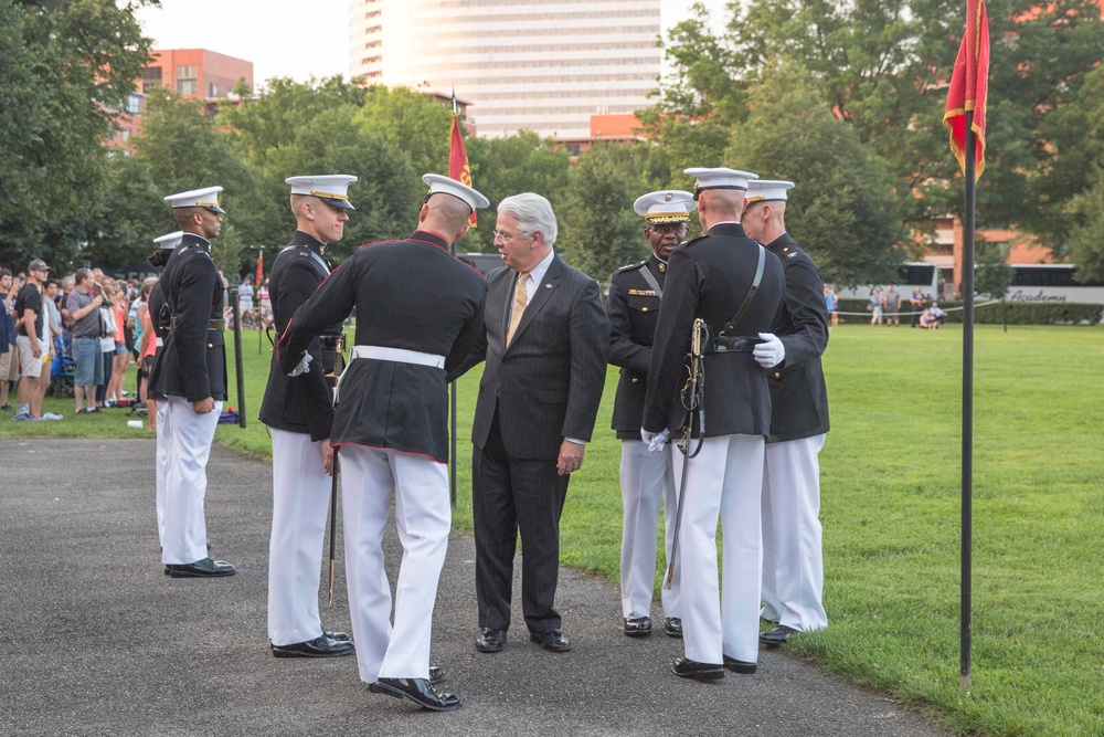 The Marine Corps War Memorial Sunset Parade July 12, 2016