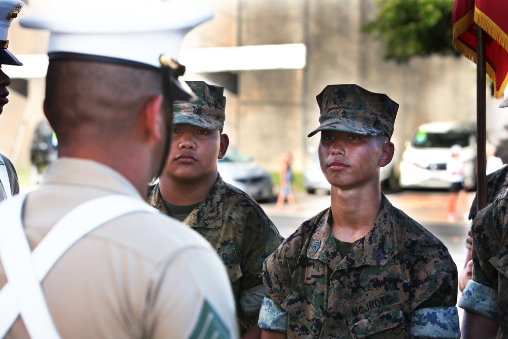 The 3rd Marine Division Color Guard Returns to Guam