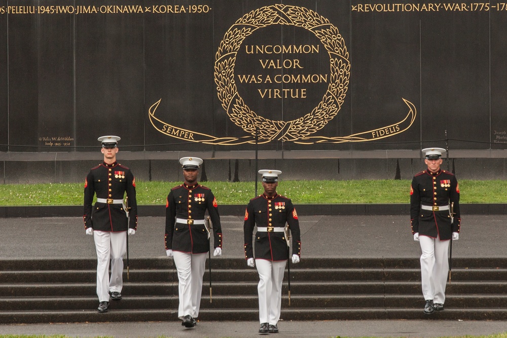 Marine Corps War Memorial Sunset Parade, June 28, 2016