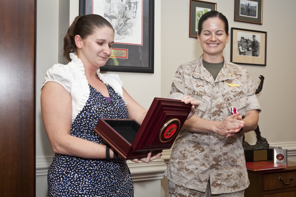 Award Ceremony for Maj. Vanessa M. Clark