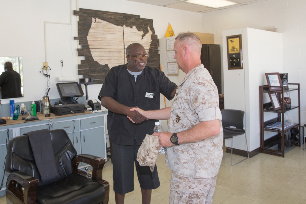 BGen. Killea Visits Marine Corps Logistics Base Barstow