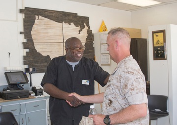 BGen. Killea Visits Marine Corps Logistics Base Barstow