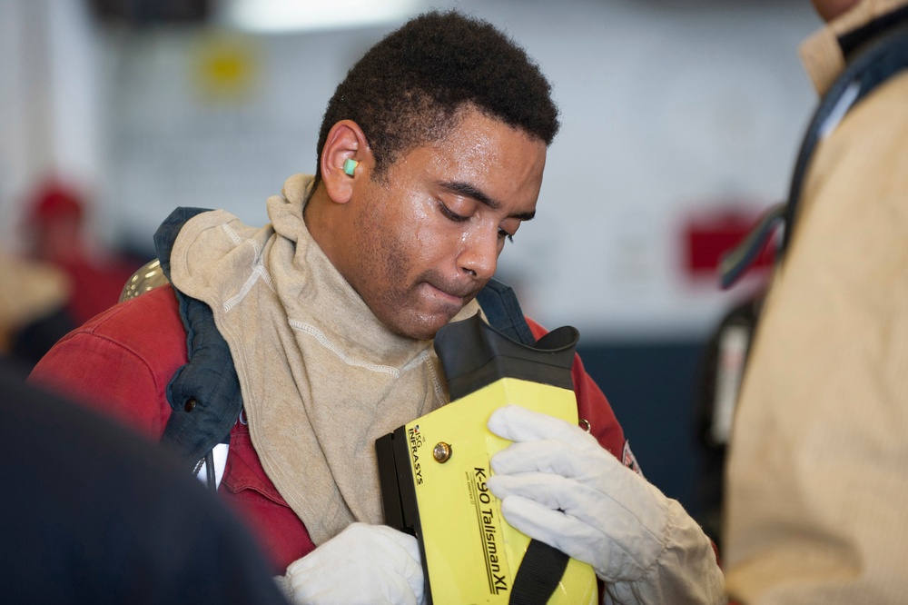 USS America Sailors perform Repair Locker Training