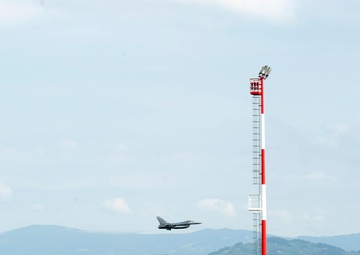 140th Wing Fighting Falcon makes history, lands first F-16 at Cerkjle ob Krki Air Base