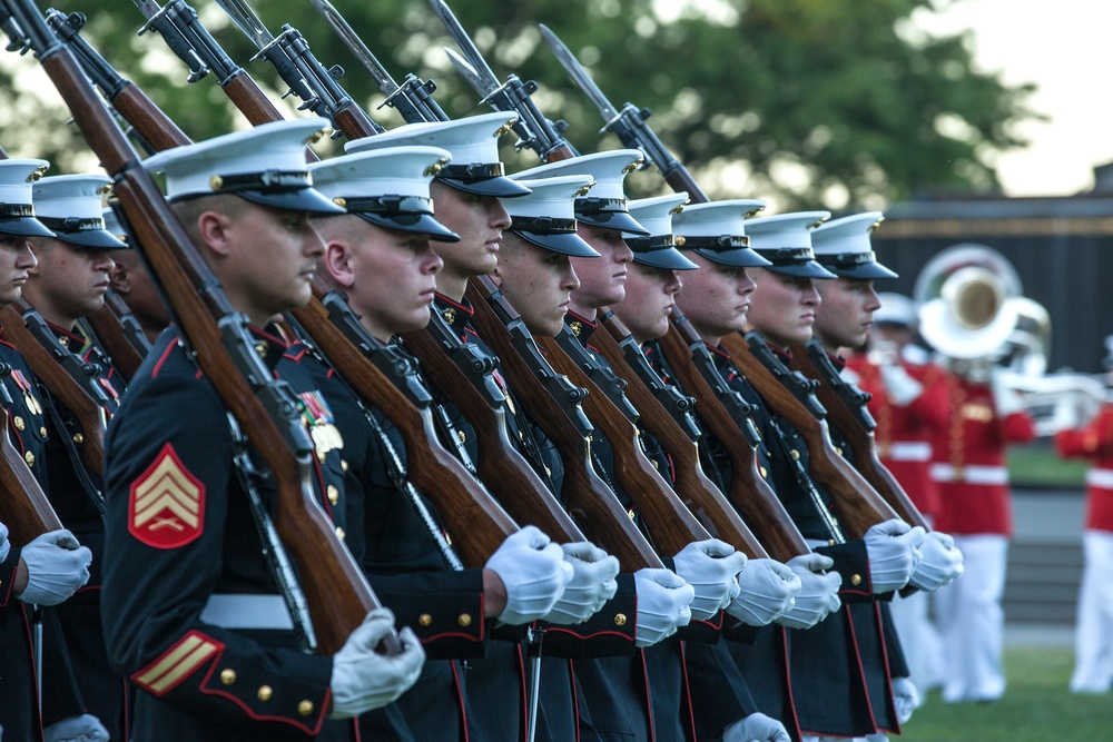 Marine Corps War Memorial Sunset Parade, June 14, 2016