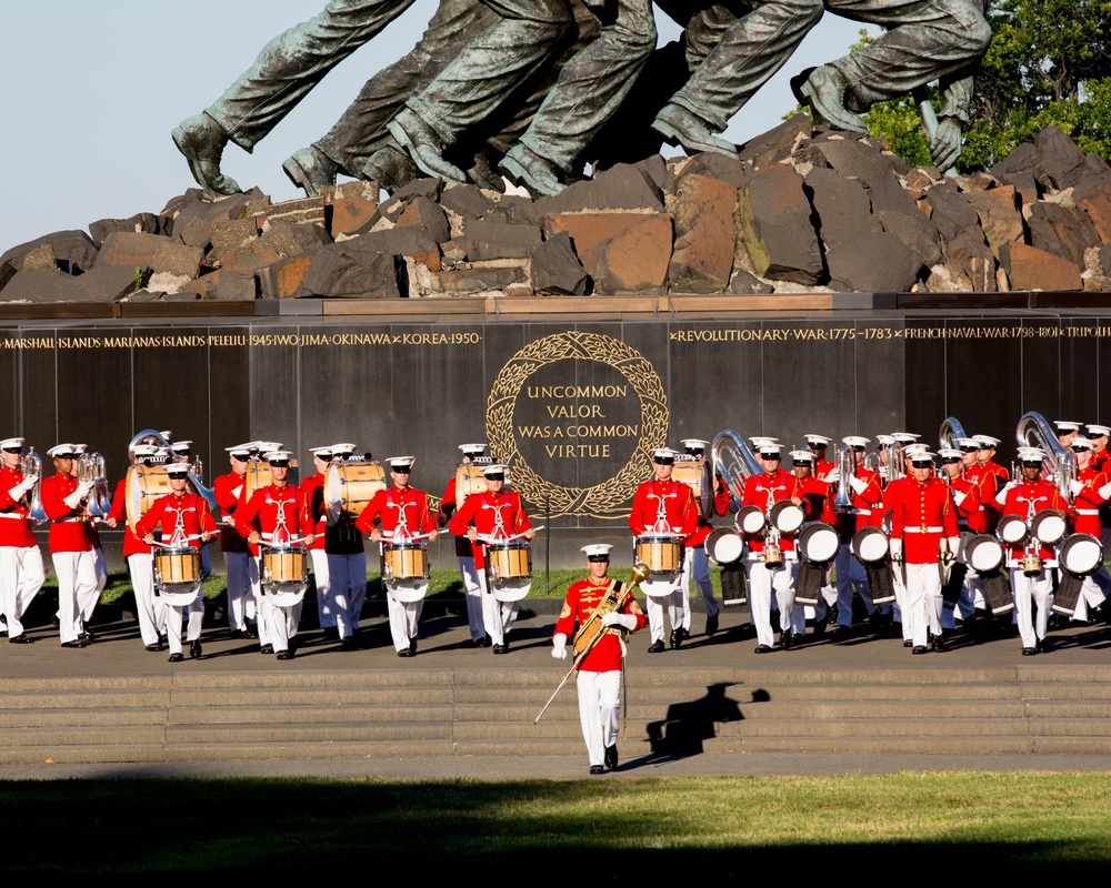 Marine Corps War Memorial Sunset Parade, June 14, 2016