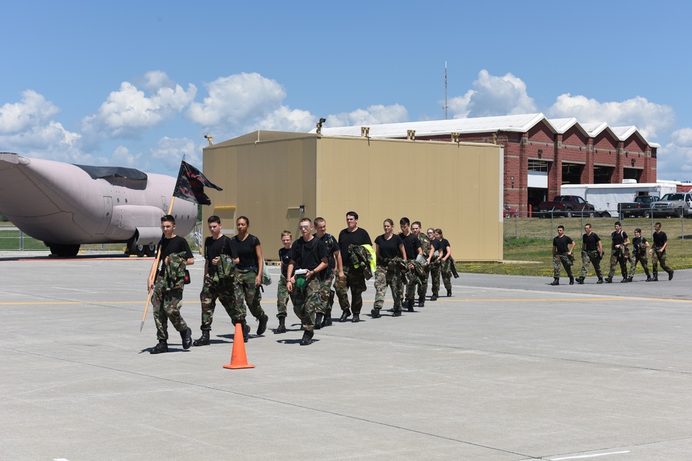 Civil Air Patrol Cadets Inspect New York Air Guard MQ-9