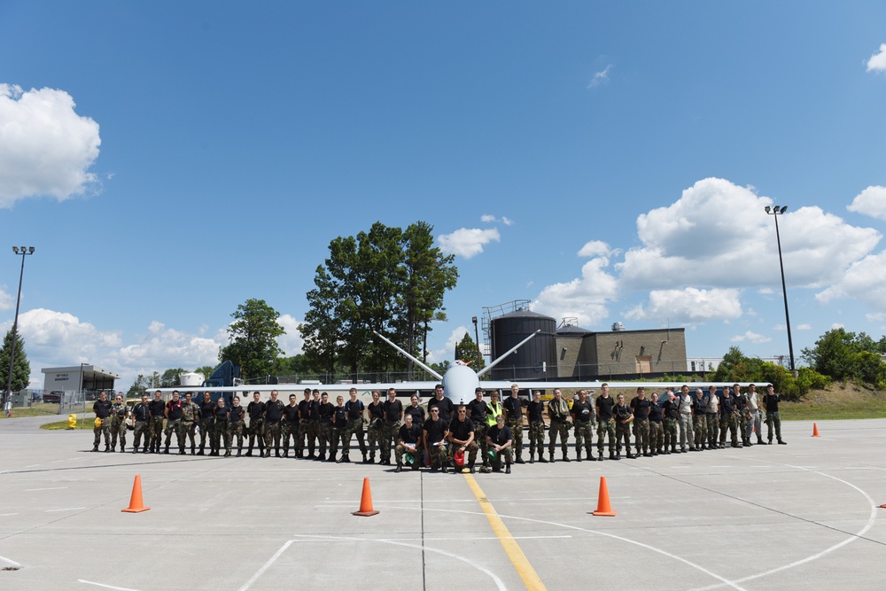 Civil Air Patrol Cadets Inspect New York Air Guard MQ-9