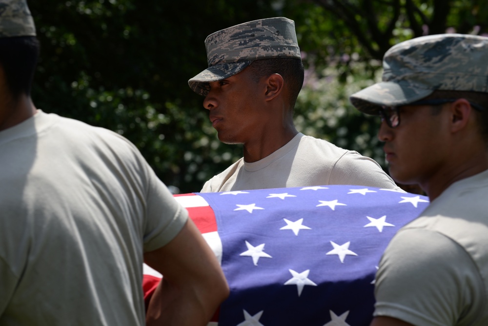 USAF Honor Guard trains Langley guardsmen