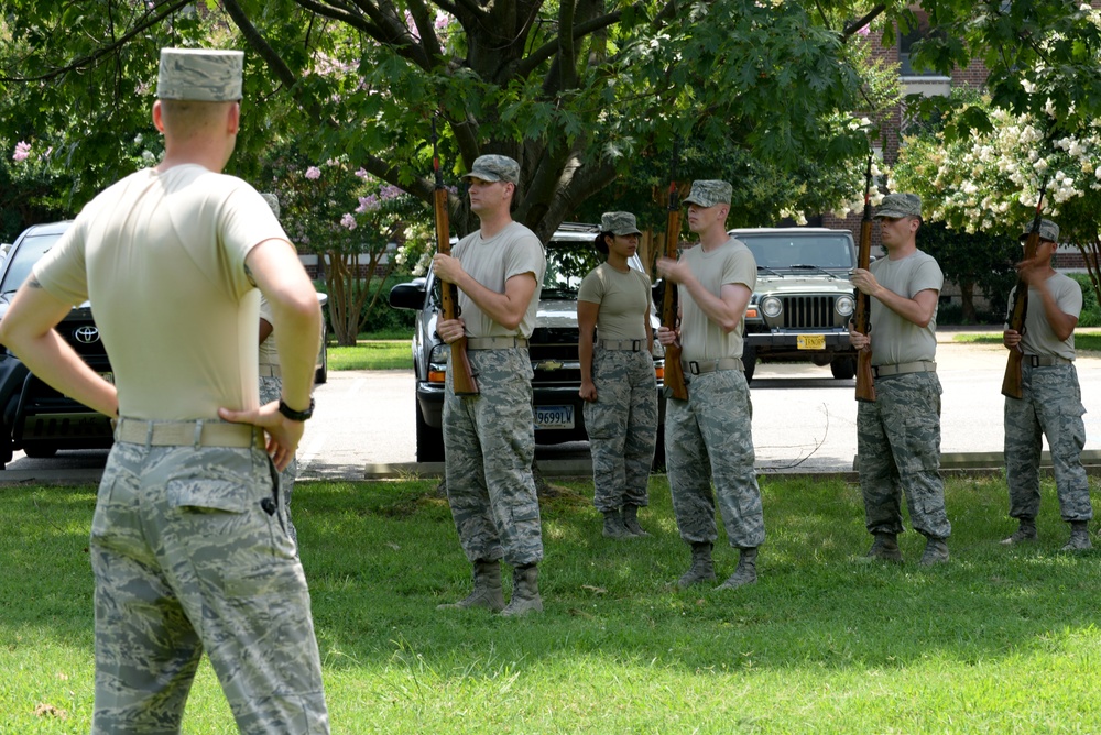 USAF Honor Guard trains Langley guardsmen