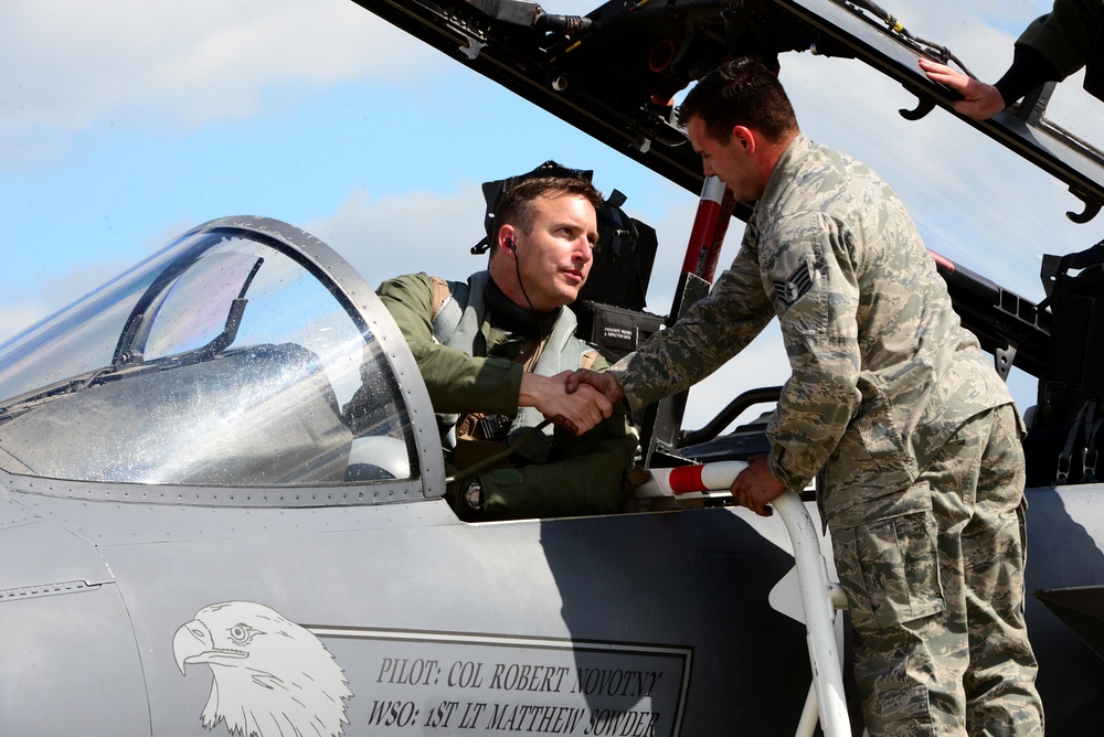 Novotny completes final flight as Liberty Wing Commander