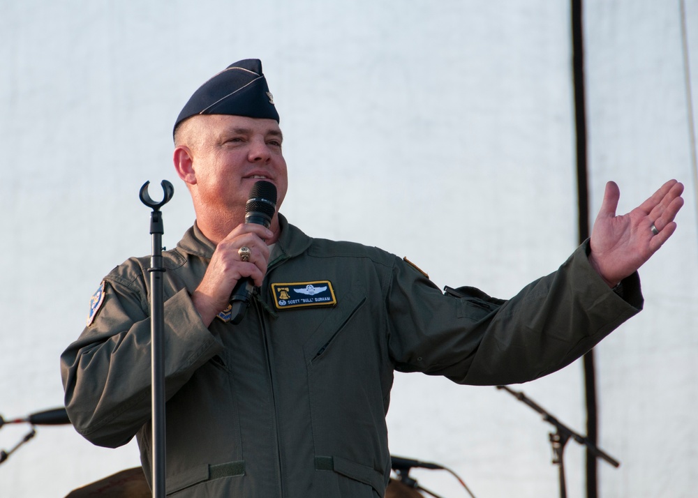 Speaking at Delaware State Fair's Armed Forces Day