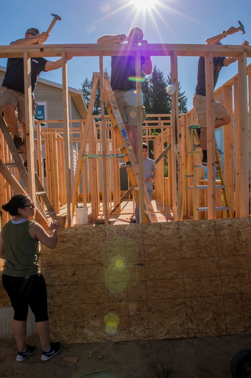 NBK Sailors, Marines participate in Habitat for Humanity Project