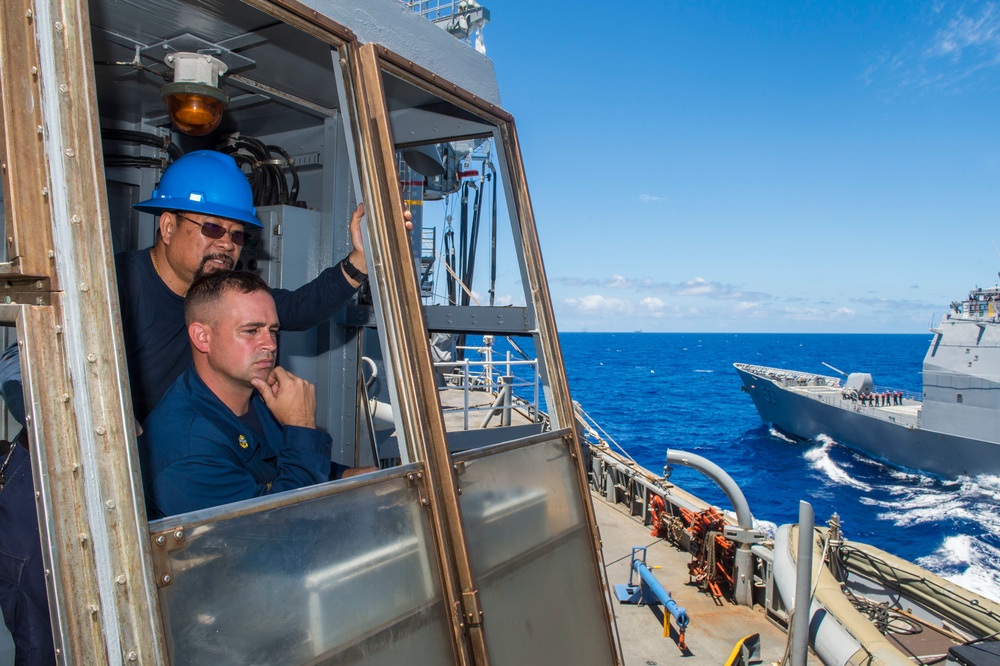 Underway Replenishments with USNS Rainier during RIMPAC 2016