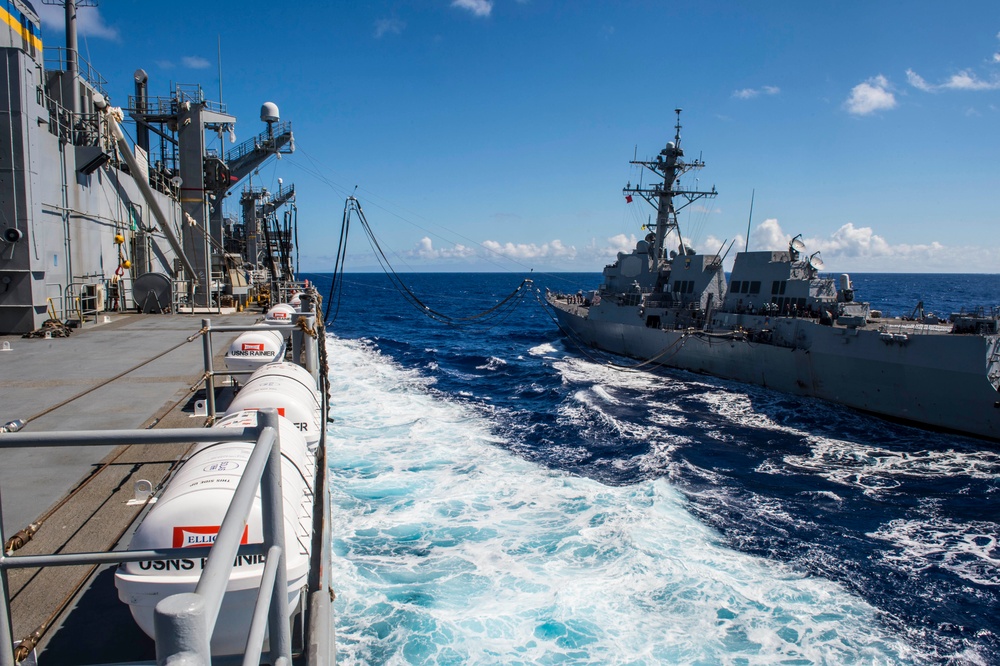 Underway Replenishments with USNS Rainier during RIMPAC 2016