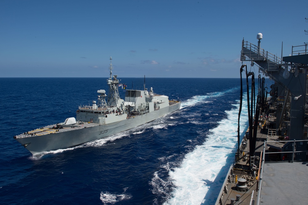 Underway Replenishments with USNS Rainier during RIMPAC 2016