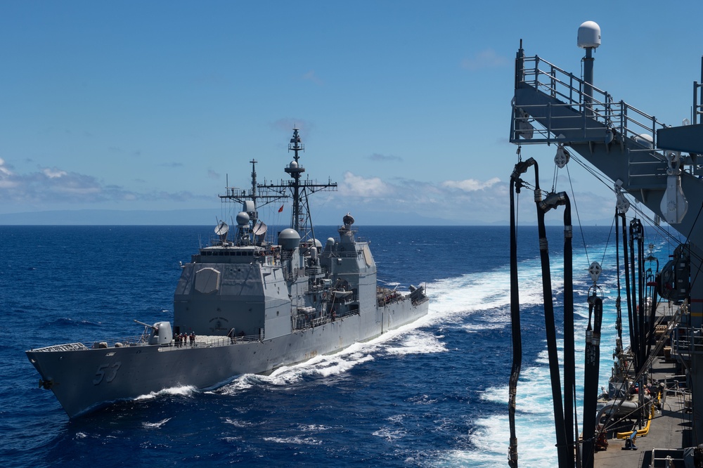 Underway Replenishments with USNS Rainier during RIMPAC 2016