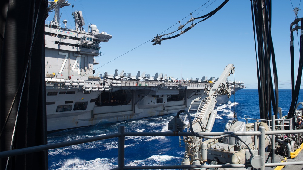 Underway Replenishments with USNS Rainier during RIMPAC 2016