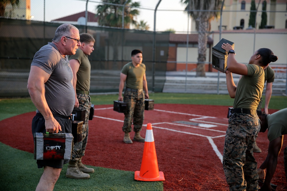 Chef Robert Irvine spends time with Marines in Italy