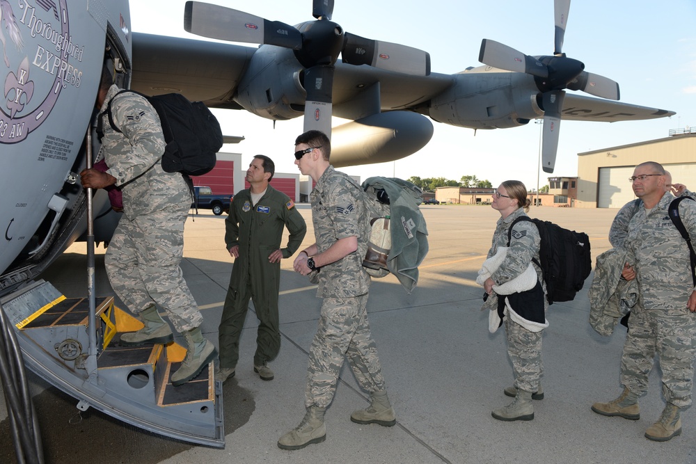 119th Wing members are heading to Europe on deployment for training