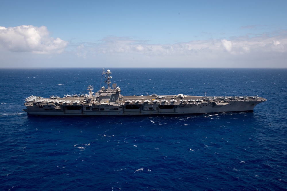 Forty Ships and Submarines Steam in Close Formation During RIMPAC - USS John C. Stennis (CVN 74)