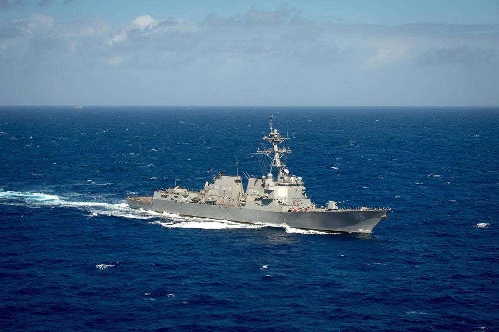 Forty Ships and Submarines Steam in Close Formation During RIMPAC - USS Stockdale (DDG 106)