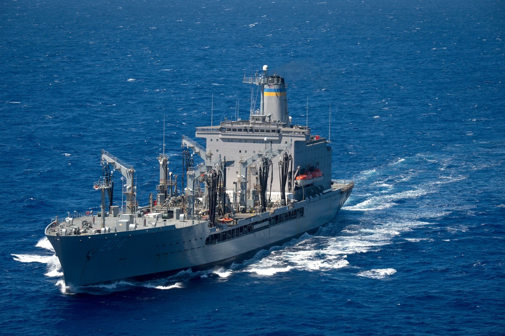 Forty Ships and Submarines Steam in Close Formation During RIMPAC - USNS Rappahannock (T-AO 204)