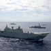 Forty Ships and Submarines Steam in Close Formation During RIMPAC - HMAS Canberra (L02)