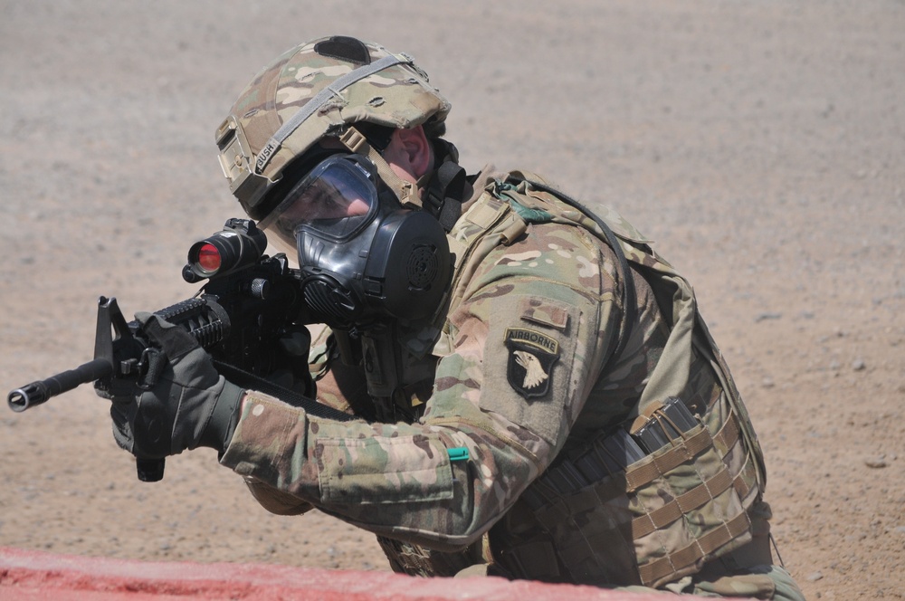 Coalition forces on Camp Taji hold base defense drill