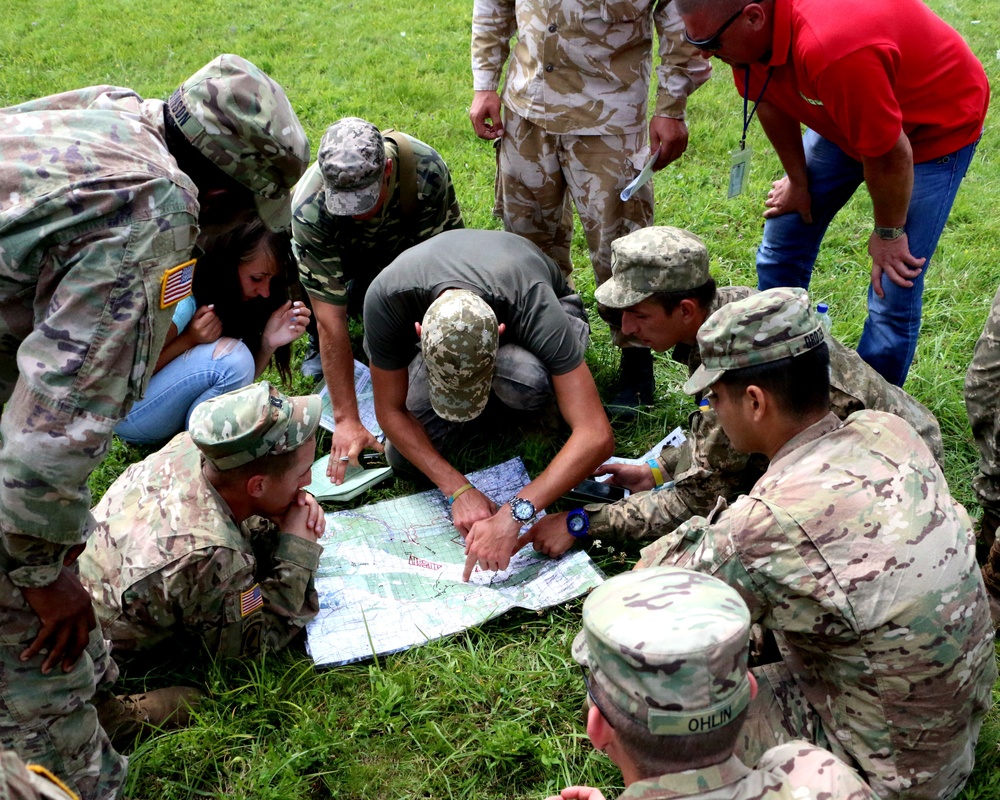 Soldiers explore terrain of Ukraine with land navigation