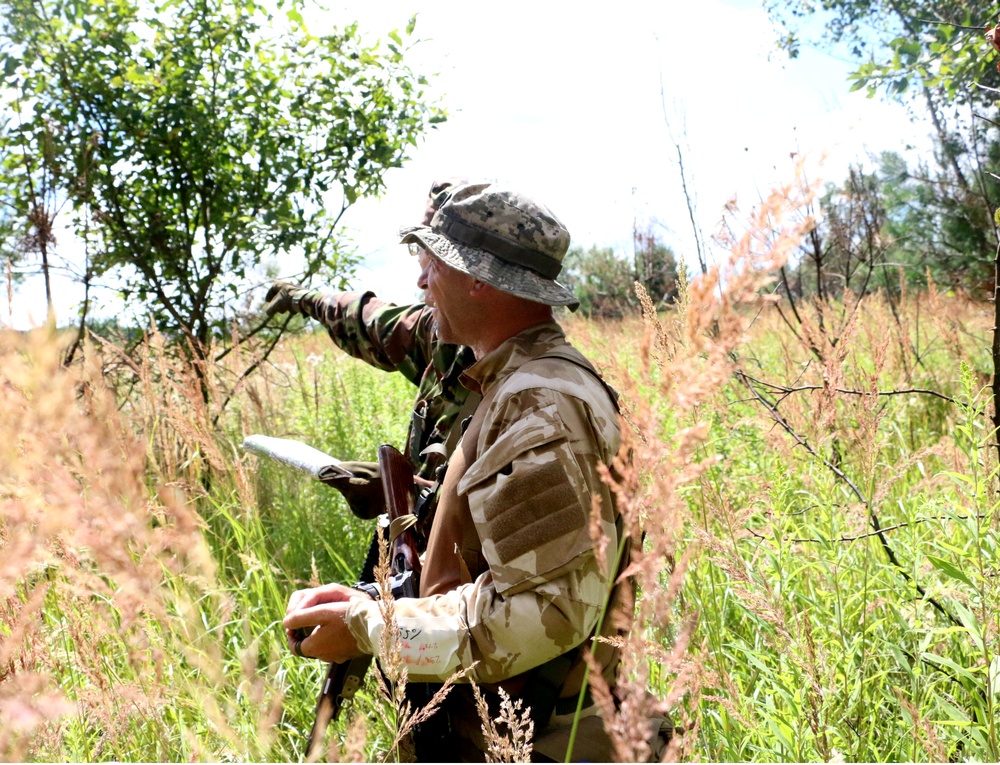 Soldiers explore terrain of Ukraine with land navigation