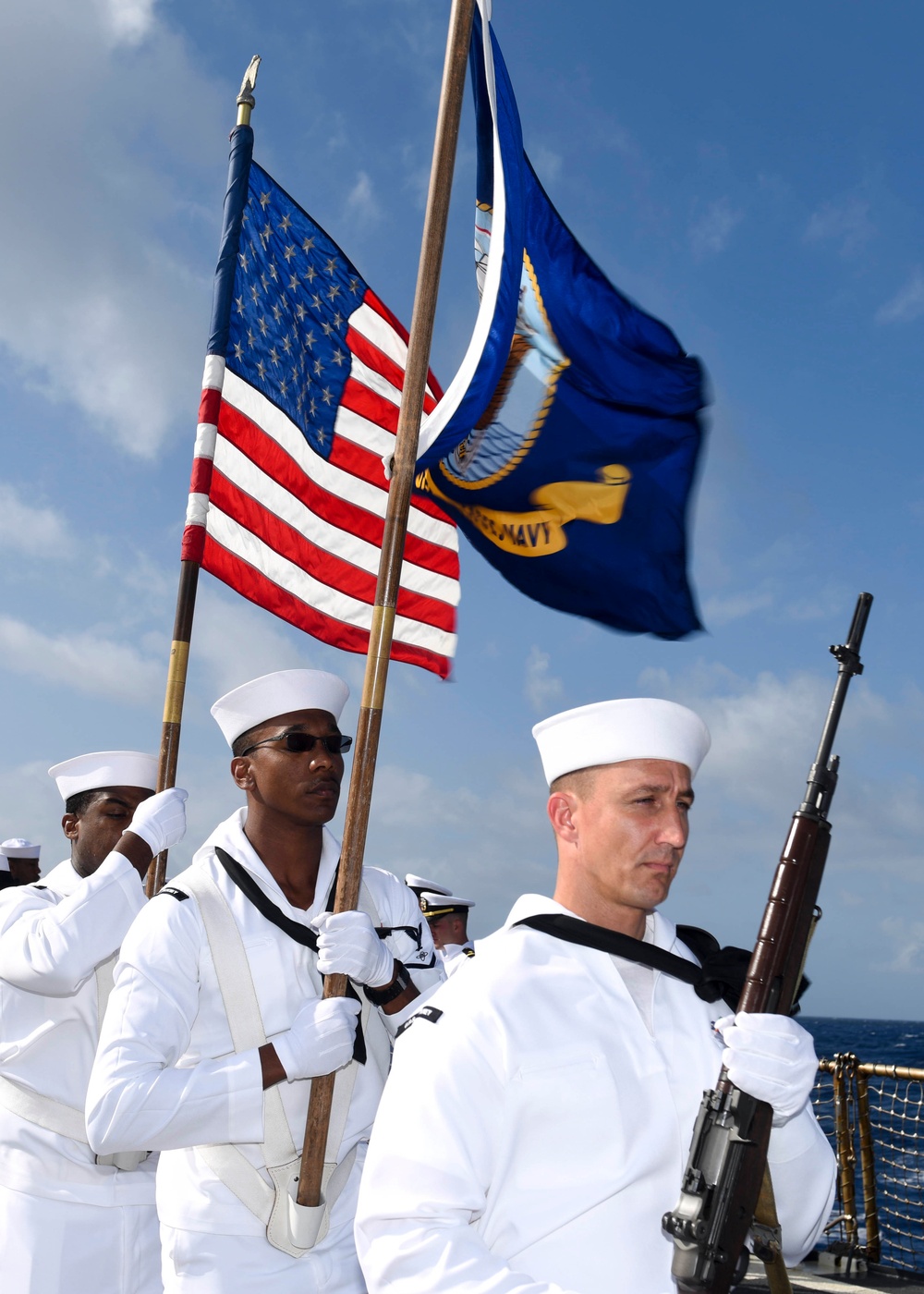 USS Pinckney conducts a Burial at Sea during RIMPAC 16