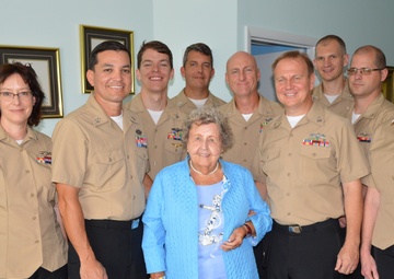 Widow of first MCPON meets with NOSC Orlando CPO Selectees