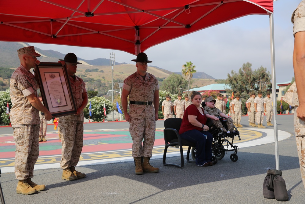 Wyatt Gillette's Honorary Marine Ceremony