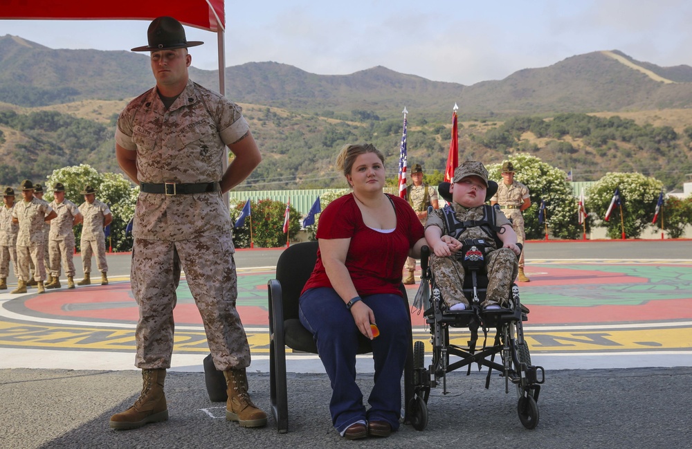 Wyatt Gillette's Honorary Marine Ceremony