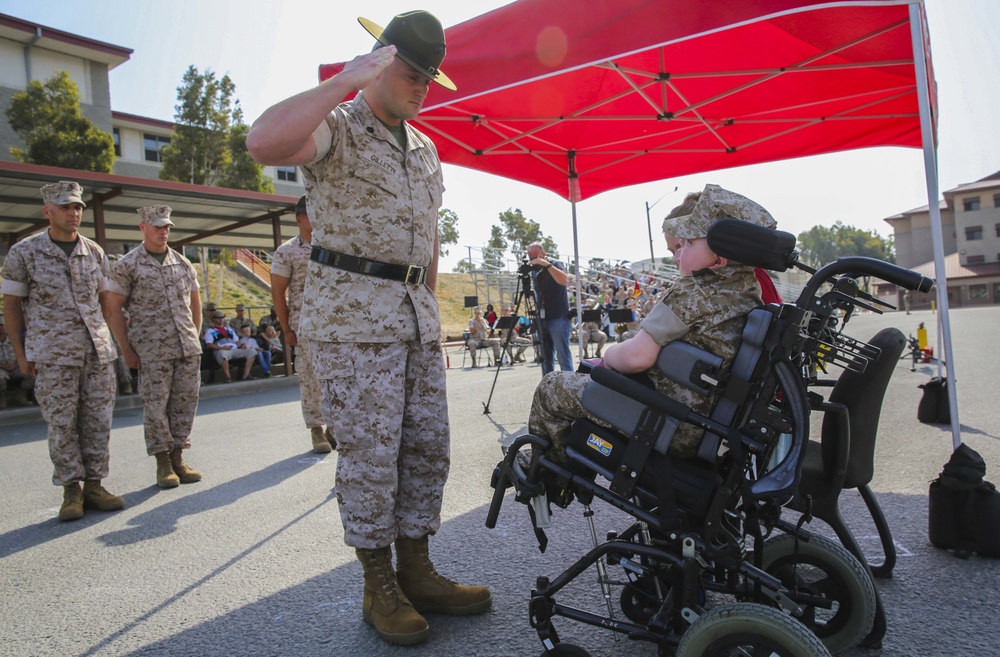 Wyatt Gillette's Honorary Marine Ceremony