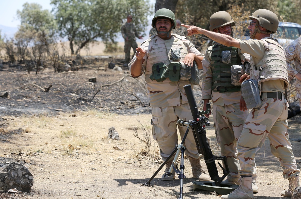Italian trainers conduct mortar training with Peshmerga