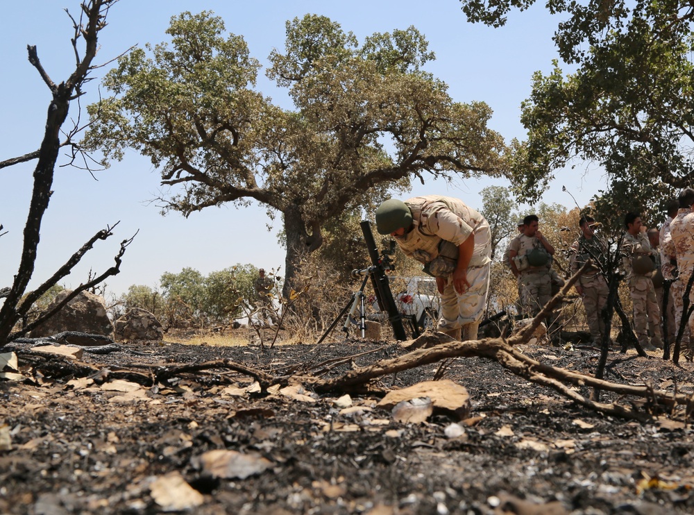 Italian trainers conduct mortar training with Peshmerga