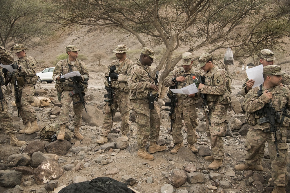 U.S. Army Soldiers complete land navigation in Arta
