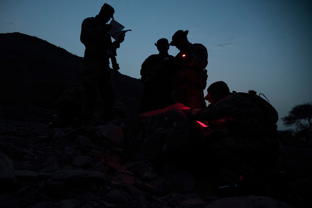 U.S. Army Soldiers complete land navigation in Arta