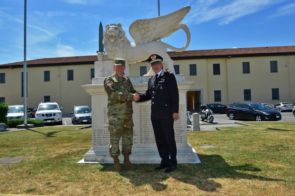 BG Maurizio Detalmo Mezzavilla visited Caserma Ederle, Vicenza, Italy