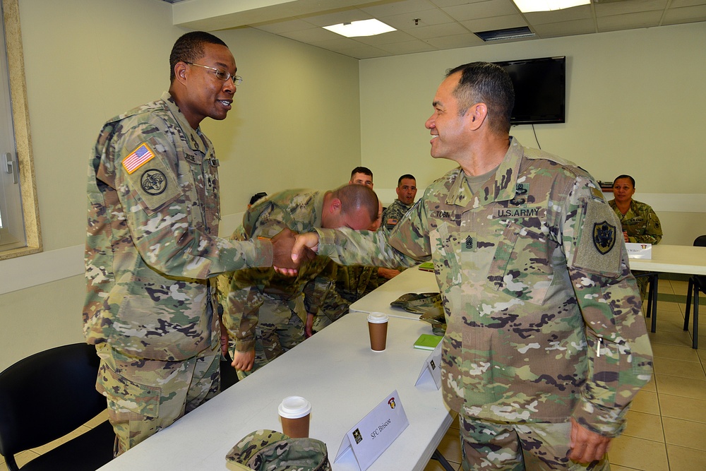 Defense Logistics Agency briefing by CSM Charles M. Tobin in Caserma Ederle, Vicenza, Italy