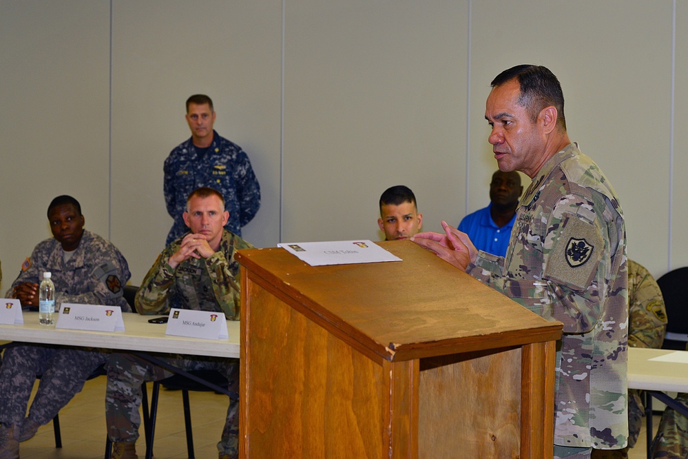 Defense Logistics Agency briefing by CSM Charles M. Tobin in Caserma Ederle, Vicenza, Italy