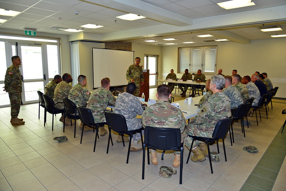 Defense Logistics Agency briefing by CSM Charles M. Tobin in Caserma Ederle, Vicenza, Italy