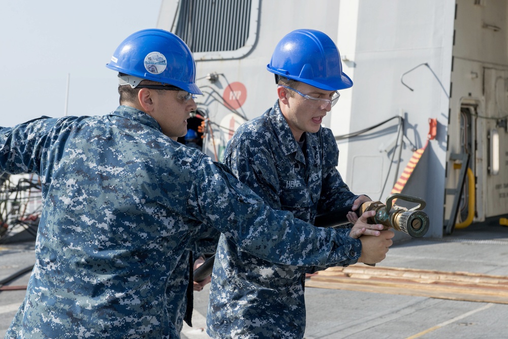 USS Anchorage Crash and Salvage Drill