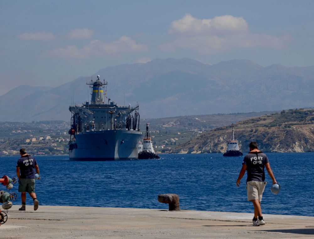 USNS Big Horn (T-AO-198) arrives in Souda Bay