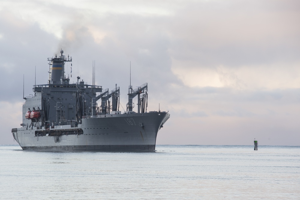 USNS Henry J. Kaiser arrives at Joint Base Pearl Harbor-Hickam RIMPAC 2016