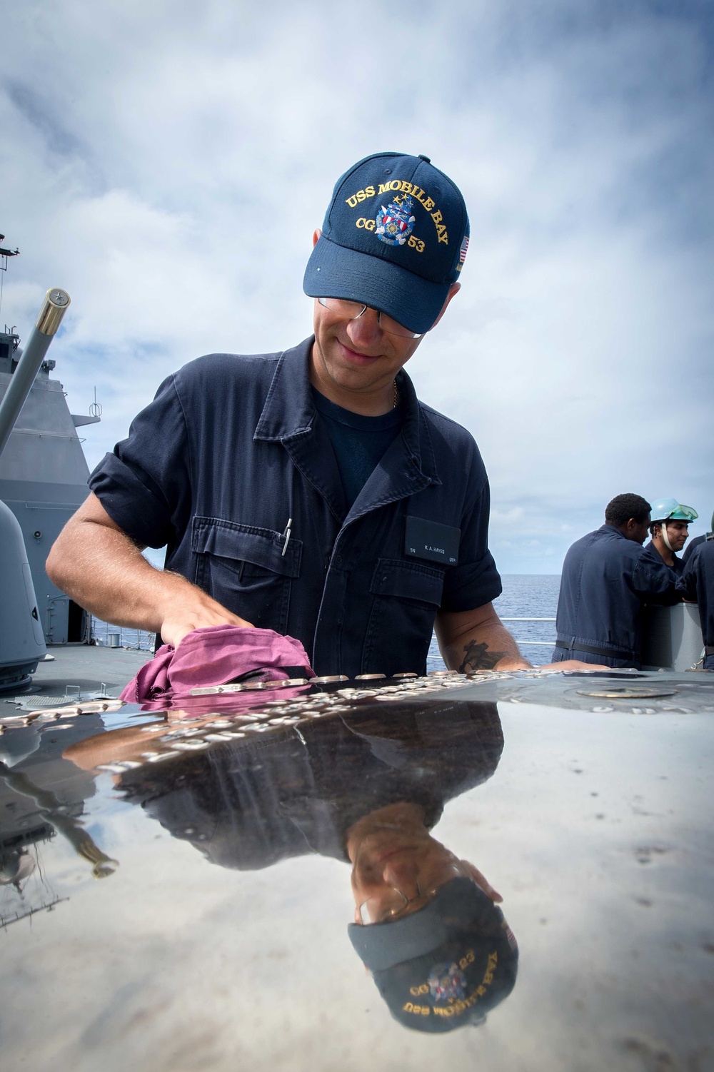 USS Mobile Bay (CG 53) Conducts Maintenance during RIMPAC 2016